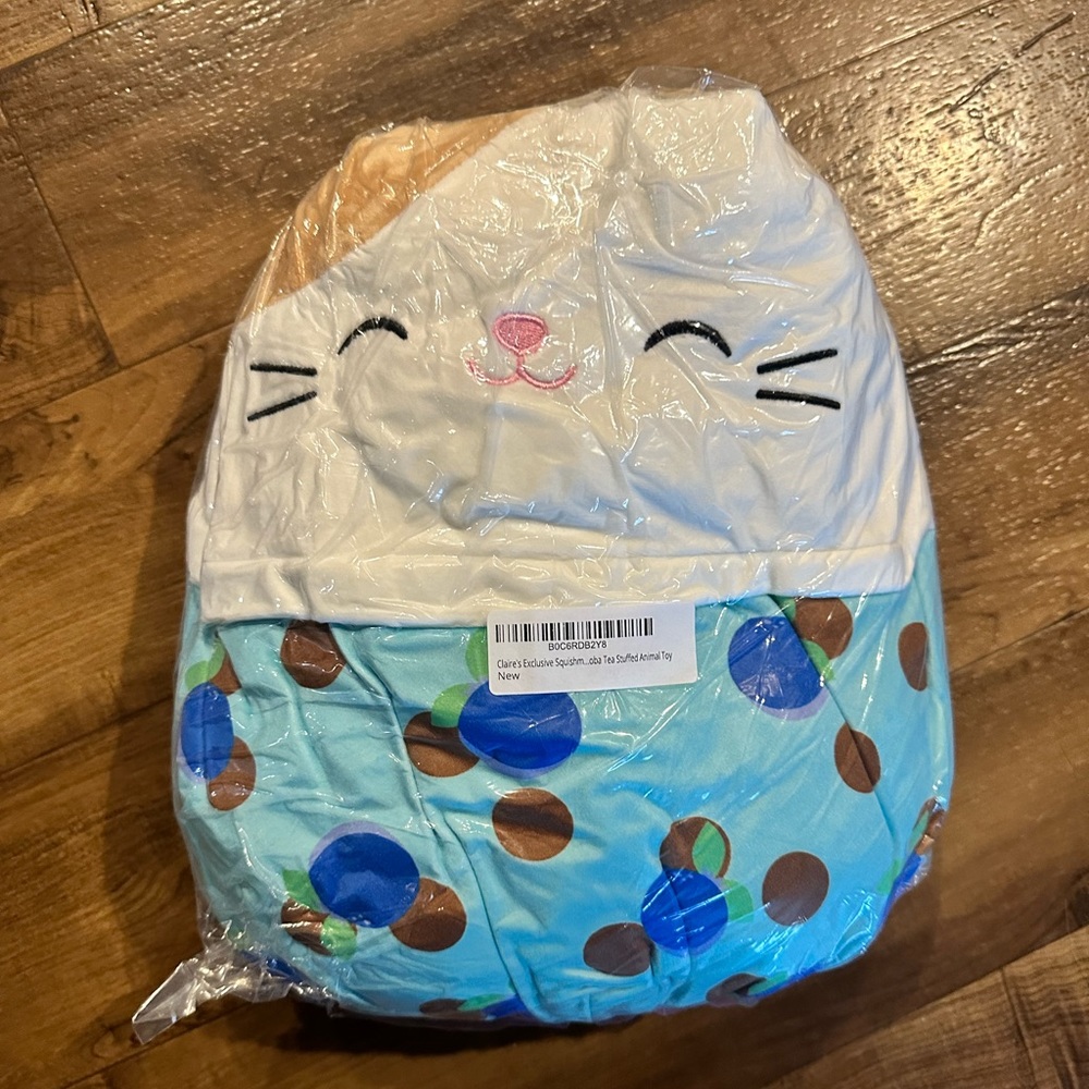 Squishmallows Boba tea with cat